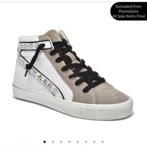 Vintage Havanas Taupe suede with white and gray accent stars